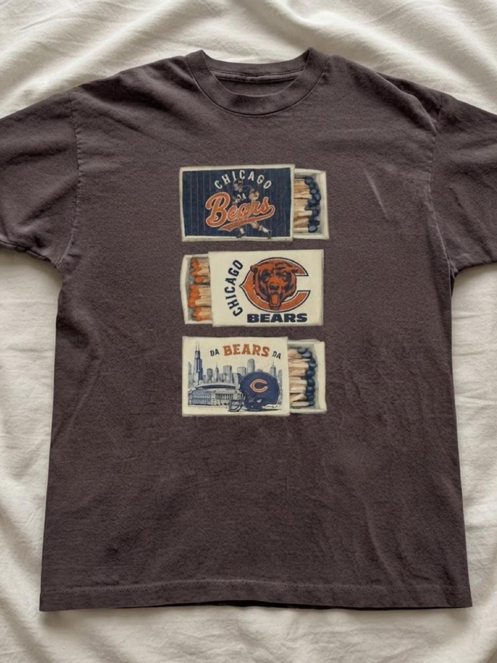 Brand Gildan Reprinted Dark Chocolate Chi Bears Graphic Tee